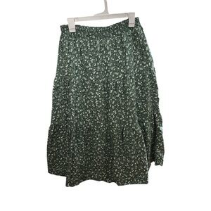 Universal Thread Green Floral Midi Skirt